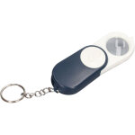 Loupe de poche 10x, lentilles � double couche, mini loupe portative pliable, porte - cl�s avec lumi�re ...
