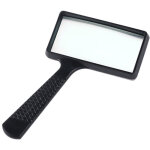 Loupe portable, loupe rectangulaire, lentille en verre r�sistant aux rayures pour les personnes �g�es ...