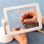 Loupe rectangulaire avec lumineuse led, loupe pleine page loupe avec lumi�re mains libres a4 pleine page, ...