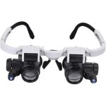 Loupe r�glable t�te de t�te de t�te loupe avec lumi�re led 8 x 15 x 23 x lunettes jumelles loupe mains ...