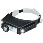 Loupe serre - t�te avec lumi�re led, lampe frontale, loupe de bijoutier 1, 5 x 3 x 6 x 8x pour fermer, ...