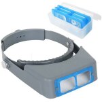 Loupe serre - t�te, loupe professionn � double objectif pour bijoux, loupe binoculaire en verre opitcal ...