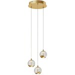 Lucande - led suspension en verre 'hayley' en verre pour salon & salle � manger
