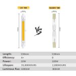 Lucky - 88 - ampoule led r7s 118mm 10w blanc froid 6000k, 1000lm, quivalent lampe halogne r7s j118 ...