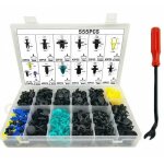 Lucky - 88 - attaches de voiture en plastique, 555 pices, avec outils de retrait, clips de fixation ...