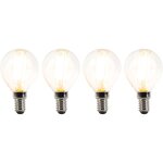 Luedd - lot de 4 ampoule led e14 � intensit� variable p45 transparentes 3w 250lm 2700k