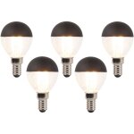 Luedd - lot de 5 ampoule led � filament e14 dimmables p45 noires 300 lm 2700 k