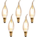 Luedd lot de 5 ampoule led � filament flamme e14 dimmable 240v 3w 250lm