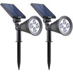 Lumi jardin - lot de 2 spots solaire spiky w34 blanc chaud ou blanc froid lumisky� blanc - froid - 6000k ...