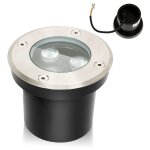 Lumires enterres 3w lampadaire ip65 led encastrable sol spot - noir 2x