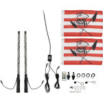 Jeffergarden lumi�re fouet led rgb avec contrle par application de drapeau, 300 mod�les, 366 modes 12 ...