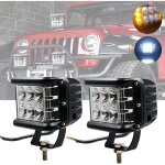 Lumire led de tir latral, clairage stroboscopique flash cube secours de voiture 45w 12 pods lampe ...