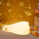 Lumière de nuit de canard pour des enfants, lampe mignonne de canard de loisirs couchée pour la chambre ... Lumière de nuit de canard pour des enfants, lampe mignonne de canard de loisirs couchée pour la chambre ...