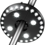 Lumires de parasol, mt de drapeau, clairage led blanc froid, lumires de parasol, mt de drapeau, ...