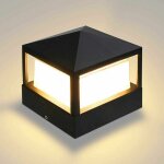 Lumi�re de pilier ext�rieure pour porte, villa, jardin, pelouse, cl�ture, �tanche ip65 en aluminium, ...