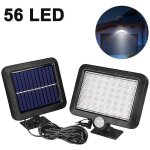Lumire solaire de capteur de corps humain de 56led, lumire solaire de jardin - rwlampe solaire