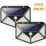 Lumire solaire extrieure 100 led avec dtecteur de mouvement  270 - applique murale de scurit solaire ...