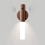 Luminaire applique murale bois batterie led veilleuse enfant sans fil dtecteur de mouvement portable ...