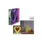 The home deco factory - luminaire enfant lampe acrylique led effet non coeur m8