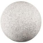 Luminaire de jardin imitation pierre - boule 30cm - ip65 - granite