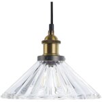 Luminaire lampe suspension transparente en verre et m�tal e27 40w a + + design � la mode moderne avec ...