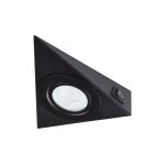 Spot sous meuble zepo - acier noir - montage saillie - g4 - 130x130mm