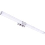 Luminaire pour miroir led acier inoxydable ip44 w : 100 cm chrome blanc oblong 4100 k blanc neutre 2050 ...