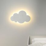 Luminaire mural interieur forme de nuage, applique murale acrylique nuage blanc, lampe murale led 18w, ...