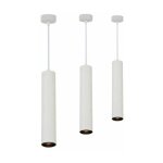 Luminaire suspendu gu10 ip20 30cm blanc (pack de 3) - silamp