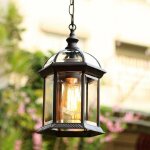 Luminaire suspendu r�tro noir suspension ext�rieure cylindrique ip23 e27 pendentif lampe r�glable en ...