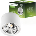 Luminaire tubulaire halog�ne � montage en surface, orientable, culot gu10 ar111, rond, blanc, 100 mm, ...