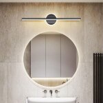 Luminaire de vanit� � led noir, lampe de miroir de salle de bains, �clairage de miroir de courtoisie ...