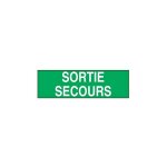Etiquette de signalisation sortie de secours pour bloc luminox ou behar luminox lum10406