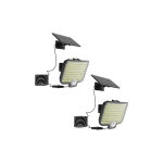 Lot de 2 spots solaire brightly noir abs h12cm Lot de 2 spots solaire brightly noir abs h12cm