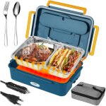 Lunch box chauffant 3 en 1 isotherme boîte repas gamelle chauffante 1, 2l isotherme electrique 220v 12v ... Lunch box chauffant 3 en 1 isotherme boîte repas gamelle chauffante 1, 2l isotherme electrique 220v 12v ...
