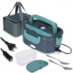 Lunch box chauffante, 3 en 1 boite chauffante repas, 1. 5l portable gamelle chauffante, 60w boite a repas ...
