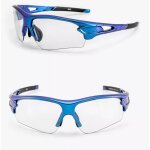 Lunettes de cyclisme photochromiques avec filtre uv 400, bleues