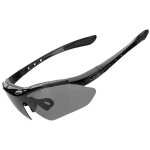 Lunettes de cyclisme photochromiques avec filtre uv 400, noires