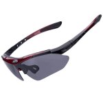 Lunettes de cyclisme photochromiques avec filtre uv 400, rouges