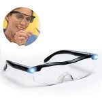 Lunettes de lecture loupe avec lumire led, 2 pices