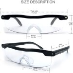 Lunettes de lecture - loupe de vision puissante avec lumi�re led, grossissement de 160%, pour lecture, ...
