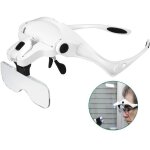 Lunette loupe avec 2 led - loupe eclairante loupe frontale pour lecture, tous les travaux de pr�cision, ...