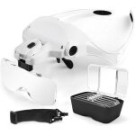 Lunette loupe avec 2 led loupe eclairante frontale pour lecture, tous les travaux de r�cision, r�parations, ...