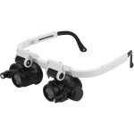 Lunettes loupe avec 2 lumi�res led, bijoutier loupe � montage sur t�te 8x 15x 23x agrandir pour r�paration ...