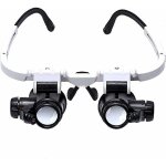 Lunette loupe - 2 lumières led - loupe binoculaire - lampe loupe grossissante pour horloger, lecture, ... Lunette loupe - 2 lumières led - loupe binoculaire - lampe loupe grossissante pour horloger, lecture, ...