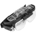 Lunette loupe eclairante led 2 lumires, loupe serre - tte pour lecture prcision travail horloger malvoyant ...