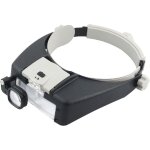 Lunettes loupe grossissante helmet avec �clairage led - 1. 5x - 10x zoom - casque loupe frontale serre ...