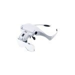 Lunettes loupe avec lumire mains libres - 2 led, 5 objectifs interchangeables