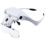 Lunettes loupe avec lumi�re mains libres, bandeau lupen avec 2 lumi�res led pour loisirs, lecture, 5 ...