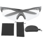 Lunettes de soleil enfants anti - vent uv pour randonn�e et �quitation, monture noire et verres transparents ...
